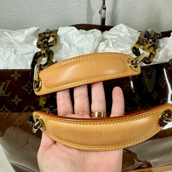 Louis Vuitton Cabas Ambre GM Brown Monogram Bag with Pouch - Picture 5 of 16